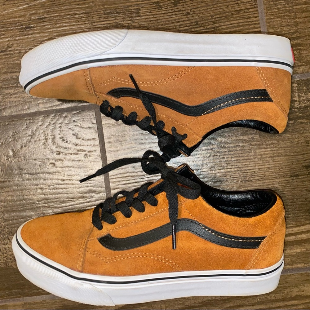 Vans Suede Glazed Ginger/Black/White Old Skool Shoes (worn once)